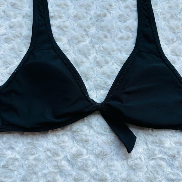Jessica Simpson Black Halter Padded Bikini Top Size Small - Picture 5 of 7